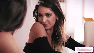 ���ോഴി മേൽക്കോയ്മ ബോസ് wants to see her tight brunette ജീവനക്കാരുടെ perky tits if she wants to keep her job.She sets her on her knees to lick her pussy